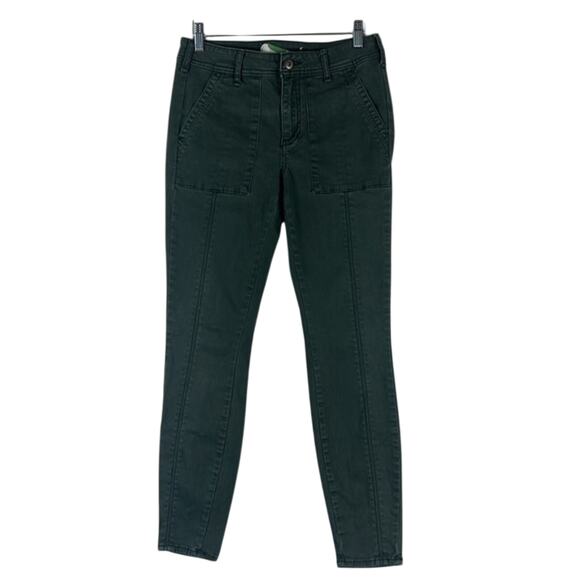 Anthropologie Green Utility Skinny Pants - Picture 1 of 6